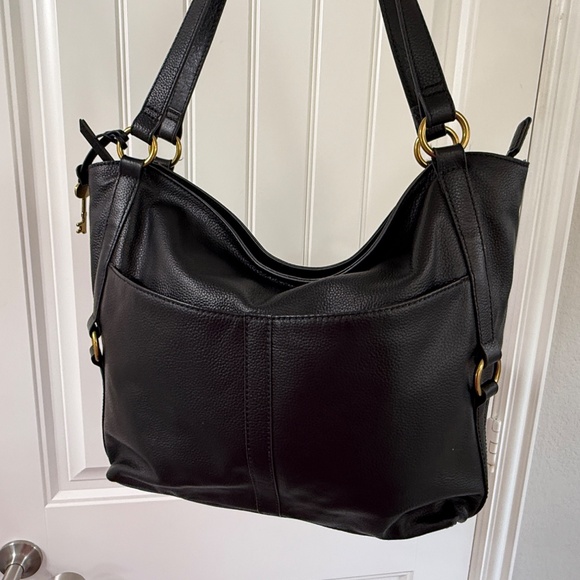 Fossil Sam Black Leather Tote/Shoulder Bag ZB1464001 - Picture 2 of 16